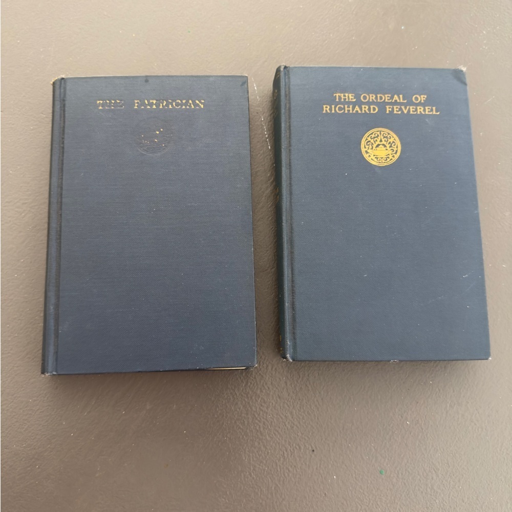 Vintage 2 Book Bundle Antique Lot The Patrician The Ordeal of Richard Feverel